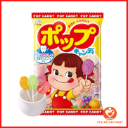 Kẹo mút hoa quả Fujiya Pop Candy chống sâu răng mới 20 cây Nhật Bản DATE