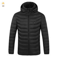 IUM Men Electric Heated Jackets Down Cotton Coat USB Electric Heating Jackets Electric Heated Jackets Down Cotton USB Electric Heating Warm Men Winter