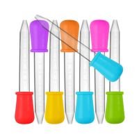 5PCS 5ml Small Silicone Plastic Pipette Dropper Feeding Medicine Liquid Eye Ear Pipette Dropper Lab Experiment Toys Gift Clay  Dough