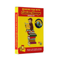 English original picture book reading fun with Curious George Wang Peiyu book list GEORGE Monkey gift box 6 picture story books