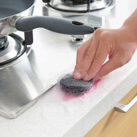 10pcs Cleaner Pads Kitchen Scrubbing Sponge Steel Wire Dish Brush Cleaning Tools