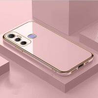 เคสมือถือชุบโลหะหรูสำหรับ Infinix Smart 6 5 5pro 4 TPU อ่อนนุ่มเงางามฝาหลังสี่เหลี่ยมกันกระแทก