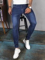 【YD】 Fashion Mens Stretch Feet Pant Jeans with Pockets Pants 2023 New Male Denim Trousers