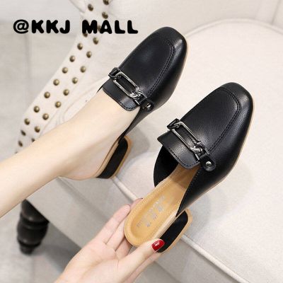 KKJ MALL Korean Style Kasut Perempuan All-Match Kasut Wanita Comfortable Mules Shoes For Women 2020 New
