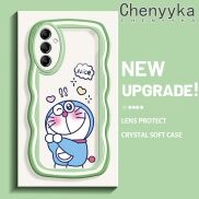 Chenyyka Ốp lưng cho Samsung A24 Ốp lưng viền sóng kem họa tiết hoạt hình