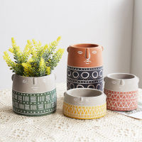 Creative Ceramic Flower Pots for Plants Succulents Pots Nordic Home Decor Ceramic Pot Vase Decoration Household Abstract Crafts