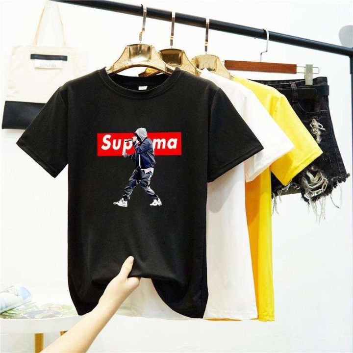 เสื้อทีเชิร์ตขายดี-เสื้อยืดคอกลมแฟชั่นunisex-เสื้อยอดฮิตลายsupreme-เสื่อคู่รัก-เสื้อแขนสั้นใส่ได้ทั้งผู้หญิงและชาย