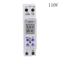 TM610 220V110V Timer Switch 18mm Single Module DIN Rail LCD Digital 7 Days 24 Hours Programmable Output Power 16A