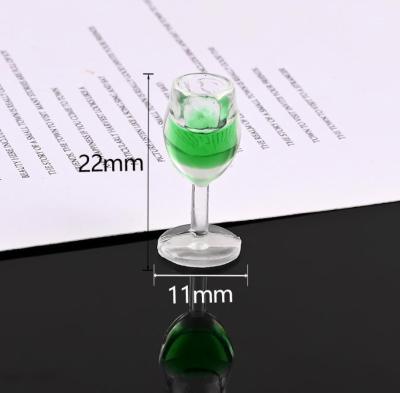 112 Mini Resin Red Wine Cup Simulation Furniture Goblet Dollhouse Miniature Toy Accessories for Doll House Decoration
