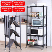 Kệ Gấp 5 Tầng - Kệ Đựng Đồ Đa Năng Gấp Gọn - Kệ nhà bếp, kệ trang trí