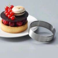 【CW】 6 7 8 9 10 CM Stainless Steel Tart Mold Ring Tartlet Cake Mousse Molds Cookies Pastry Circle Cutter Pie Ring Perforated