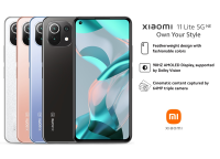 Xiaomi 11 Lite 5G NE Ram8/128gb(เครื่องใหม่มือ1,เครื่องศูนย์ไทย,รับประกันร้าน)หน้าจอ 90Hz Dolby Vision, ลำโพงคู่, กล้อง 64MP ส่งฟรี!