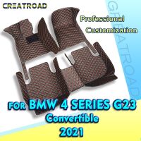 RHD Car Floor Mats For BMW 4 Series G23 Convertible 2021 Custom Auto Foot Pads Automobile Carpet Cover Interior Accessories