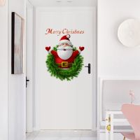 santa claus merry christmas wall Sticker Christmas Festival decoration living room Home window glass door New Year stickers