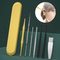 Double-ended Stainless Steel Spiral Ear Pick Spoon Ear Wax Removal Cleaner Ear Picking Tool Multi-function Portable Earpick