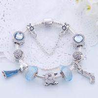 [COD] European and princess luminous bead bracelet creative diy alloy beaded gift spot