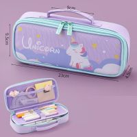 【CW】 Large Capacity Pencil Case Unicorn Cute Students Pencil Cases Stationery Kawaii School Supplies Lovely Big Pen Case Bag Box