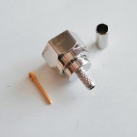 RF Coax Connector Socket F Male Crimp for RG316 RG174 RG179 LMR100 RF Coaxial cable Nickel Plated Brass PTFE Wire