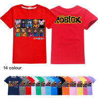 Ro Bloxs เสื้อยืดเด็กใส่ฤดูร้อน,0000ผ้าฝ้ายแขนสั้นผ้าบางการ์ตูนหวี