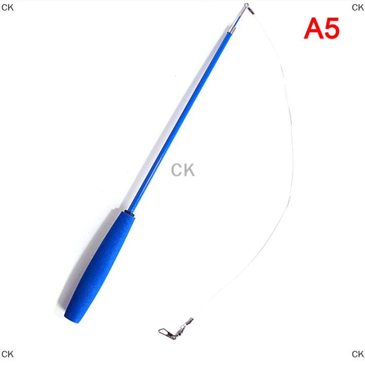 ck-cat-teaser-wands-สามส่วน-telescopic-fishing-pole-ไม้กายสิทธิ์ลูกแมวตลกจับทีเซอร์ติดแท่งโต้ตอบของเล่นทีเซอร์