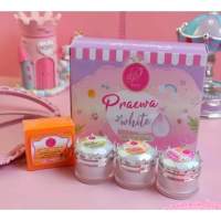 Praewa White ครีมแพรวาไวท์ (ชุดใหญ่4ชิ้น) 12g.