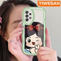 YIWESAN เคสปลอกสำหรับ Samsung Galaxy A52s 5G A52 4G A52 5G ลายการ์ตูนเด็กผู้หญิงเจ้าหญิงน่ารักขอบลอนสร้างสรรค์เคสโทรศัพท์แบบใสซิลิโคนนิ่มเคสกันกระแทกดีไซน์ใหม่เคสโปร่งใสป้องกันเลนส์กล้อง