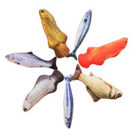 18CM Cat Toy Fish Plush Cat Scratcher Toy Interactive Fish Catnip Toys Stuffed Pillow Simulation Fish Playing Toy For Cat Kitten