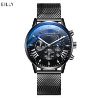 「Dark blue watch」 Old FashionedWatchBlackMale Strawband Men WatchesWatch