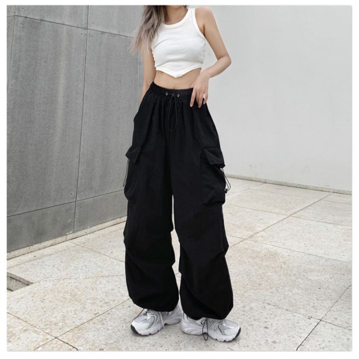 women-wide-leg-cargo-pants-autumn-hip-hop-parachute-drawstring-streetwear-joggers-tech-pants-female-pockets-oversized-trousers