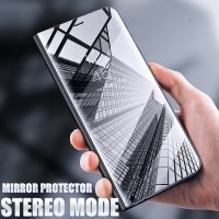 Mirror Smart Case For OPPO RENO 6 5 4 Pro 4Z A72 Cover Clear View PU Leather Kickstand Flip Cover For OPPO Realme 8 7 6 5 Pro