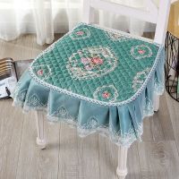 European Style Chair Cover Lace Light Luxury Retro Chair Pad Jacquard Embroidery Non Slip Cushion 45x43CM 40x40CM