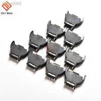 10PCS Black Plastic CR2032 2032 3V Half-Round Cell Coin Battery Socket Holder Case Module Battery Boxes Vertical Inline 3 Pins