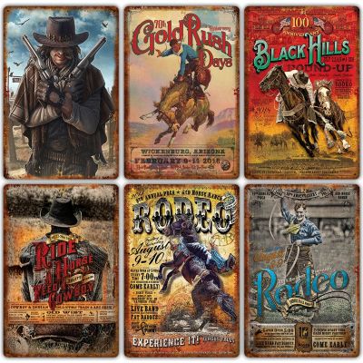 【YF】✚▽  US Cowboy Movie Poster Metal Tin Sign Crafts Plaques Wall Plate Man Cave Pin Up Signs Bar