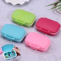 【YF】 1PC Pill Case 3 Grids Small Medicine Box Storage Oval Square Travel Cases