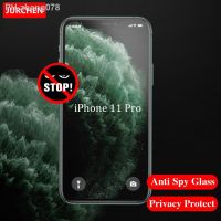 JURCHEN 2Pcs HD Privacy Tempered Glass For iPhone X XS 11 Pro Screen Protector 45° Anti Peep Glass Tempered Full Protection