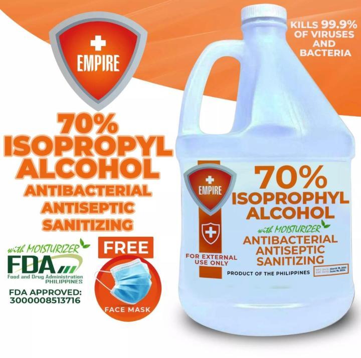 70 Isopropyl Alcohol Solution 1 Gallon With Moisturizer Empire Antiseptic Disinfectant 7253