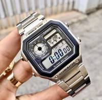 นาฬิกา Casio แท้ รุ่น AE-1200WHD-1AV  นาฬิกาผู้ชาย สายแสตนเลส Wold time ของแท้100%ประกัน CMG 1ปี