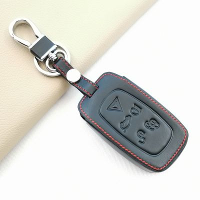 ▣ Leather Car Key Case For Land Rover Discovery 4 for Range Rover Sport Vouge 2009 2010 2011 2012 Cover Keyless Remote Fob Shell