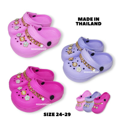 รองเท้าหัวโตเด็กผู้หญิง CLOG โซ๋ B-2022 size 24-29