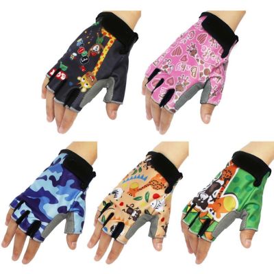 hotx【DT】 Half Protection Gloves Children Kids Cycling