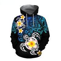 HX แฟชั่น Hoodie 3D รูปแบบ Polynesian ชนเผ่าดอกไม้ลาย Hoodie โพลีเอสเตอร์กีฬาสวมใส่ฮาราจูกุ