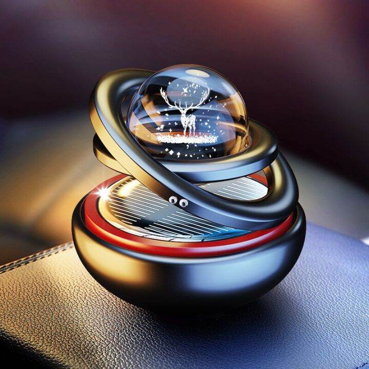 dt-hotvehicle-aromatherapy-perfume-solar-double-ring-magnetic-levitation-rotating-high-end-light-fragrance-ornament-1pc