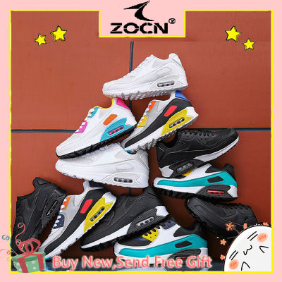 ZOCN รองเท้าผ้าใบสำหรับผู้หญิง,แผ่นรองรองเท้าวิ่งลำลองสไตล์เกาหลีรองเท้ากีฬารองเท้ายางขาวรองเท้ารองเท้าผ้าใบผู้ชายสำหรับวิ่ง