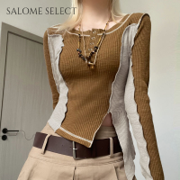 SALOME SELECT เสื้อครอป เสื้อยืด ชุดเซ็ทผู้หญิง เสื้อยืดคอกลม เสื้อยืด ผญสวย ๆ เวอร์ชั่นเกาหลี ผ้าคอตตอน ใส่สบาย เรียบง่าย 2023NEW A29J2HR 37Z230911