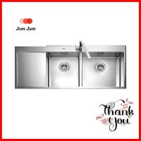 ซิงค์ฝัง 2 หลุม 1 ที่พัก MEX SCS1202 สีเงินBUILT-IN SINK MEX SCS1202 2B1D SILVER **พลาดไม่ได้แล้วจ้ะแม่**