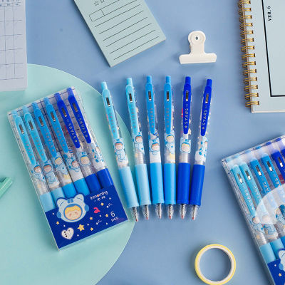 5pcsbox Retractable Gel Pens Cartoon Anime Pen Extra Fine 0.5mm Kawaii Pen Stationery for Kids School Office Supplies