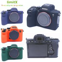 A7M4 Tas Penutup Kulit Pelindung เคส Bodi Kamera DSLR Silikon Desain Tekstur Anti Selip Untuk Kamera Digital Sony A7IV A7 IV