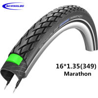 Schwalbe Marathon Racer ยางรถจักรยาน16X1.35 349 Marathon Plus GreenGuard สำหรับ Brom Pton 3Sixty Pikes Fnhon K3 Plus 360 E-จักรยาน Trifold พับยาง