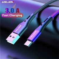 3A USB Type C สายเคเบิลสำหรับ S10 S20 Mi 11โทรศัพท์มือถือสาย USB C สำหรับชาร์จเร็ว USB สาย C Type-C ที่ชาร์จ USB