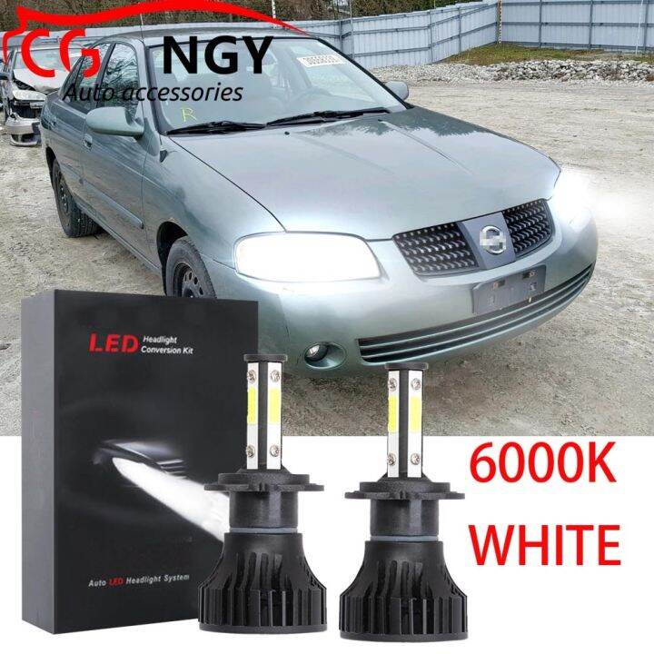 หลอดไฟหน้า-led-6000k-12v-40w-สีขาว-สําหรับ-nissan-sentra-n16-2000-2012-4-ชิ้น-รับประกัน-10-เดือน